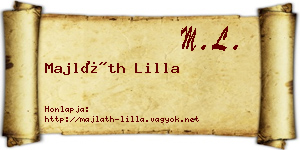 Majláth Lilla névjegykártya